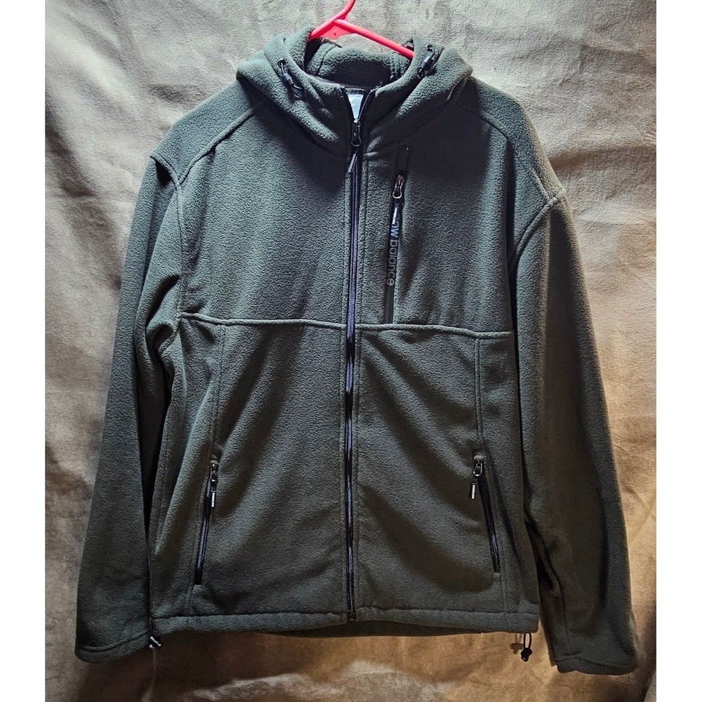 New Balance Full-Zip Hoodie Mens Tech Fleece Olive Green MRN130893 Size M